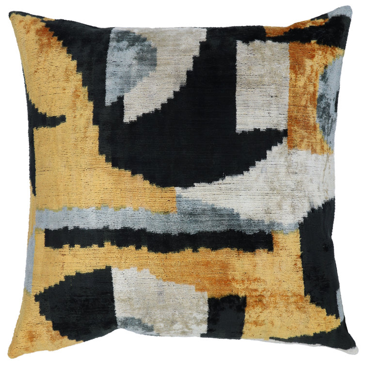 Canvello Silk Velvet Black Decorative Pillows - 20 on sale X 20 in (50 X 50 Cm)